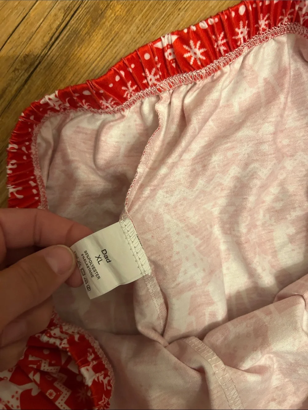 Men’s Christmas Pajama Pants Red/White Size XL